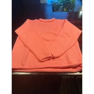 Vintage WhalerKnits Salmon Pink Roll Neck Sweater | 100% Cotton - USA